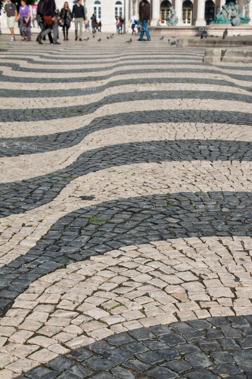 Rossio square in lisbon 