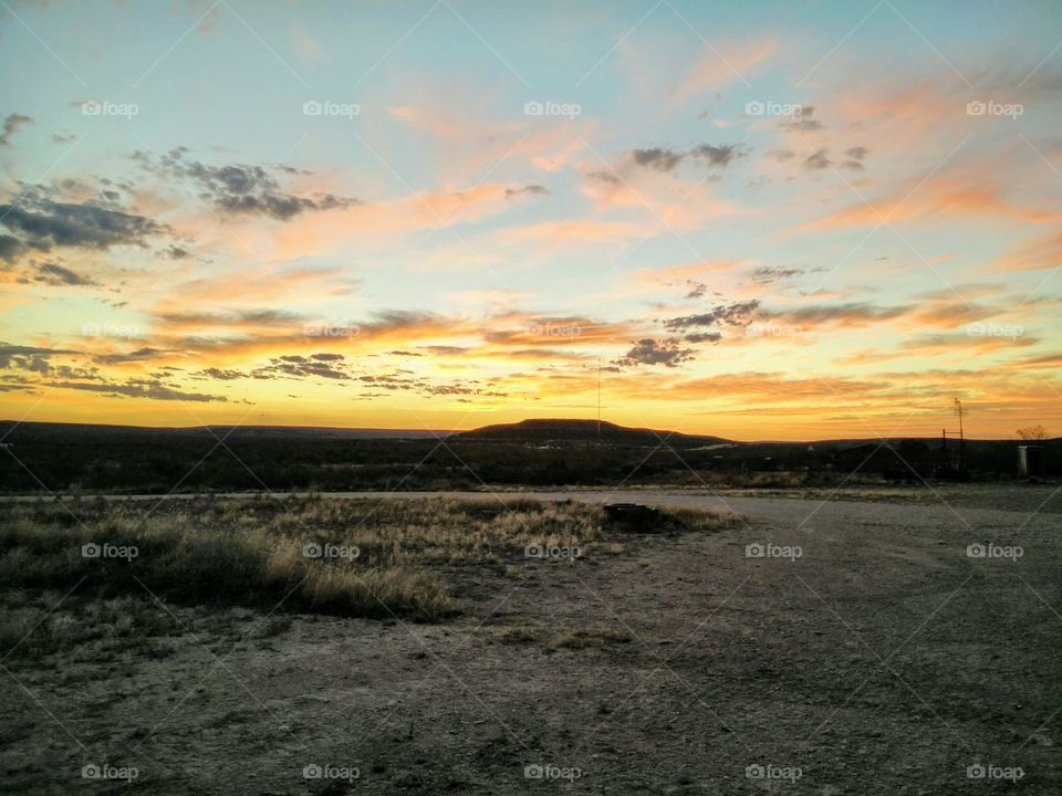 sunset at the ranch