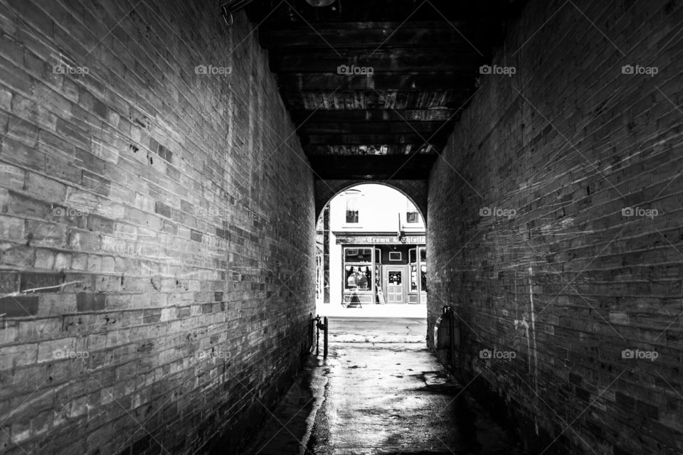 Back alley black and white