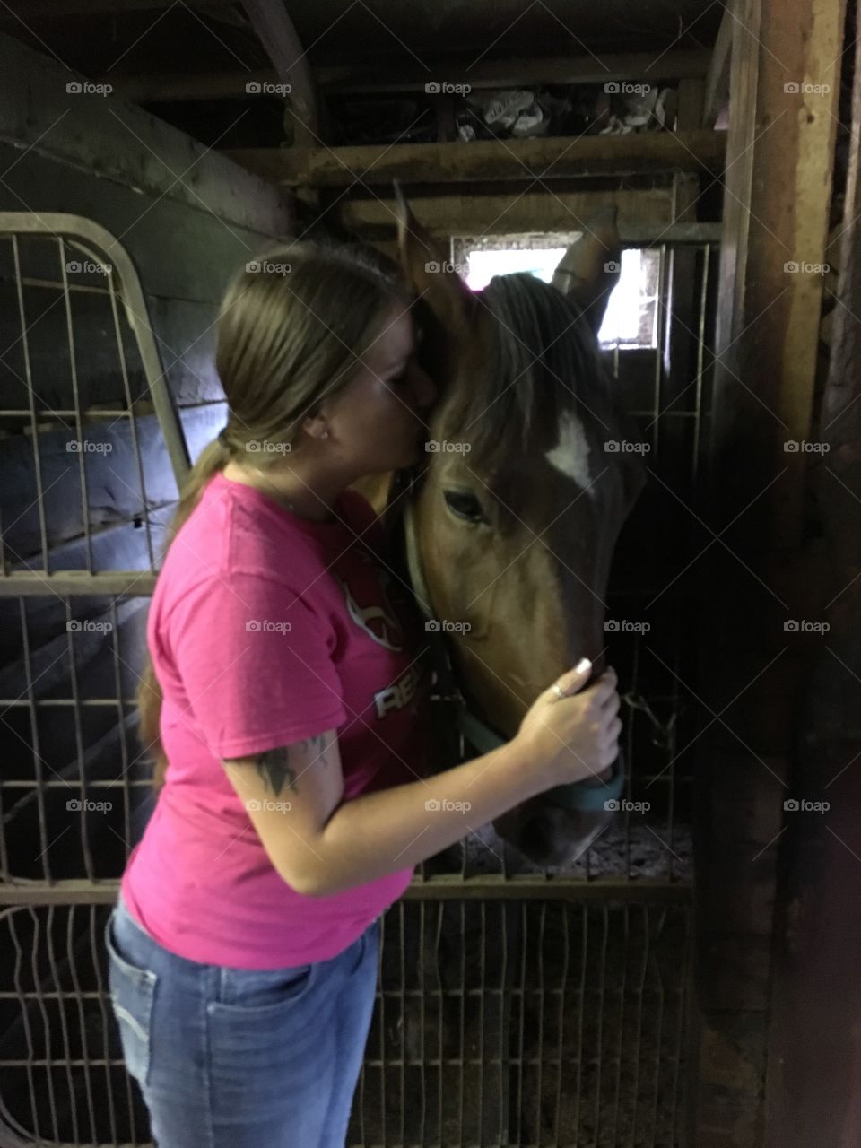 Horse kisses 