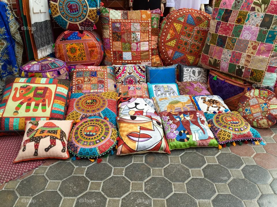 Colourful cushions 