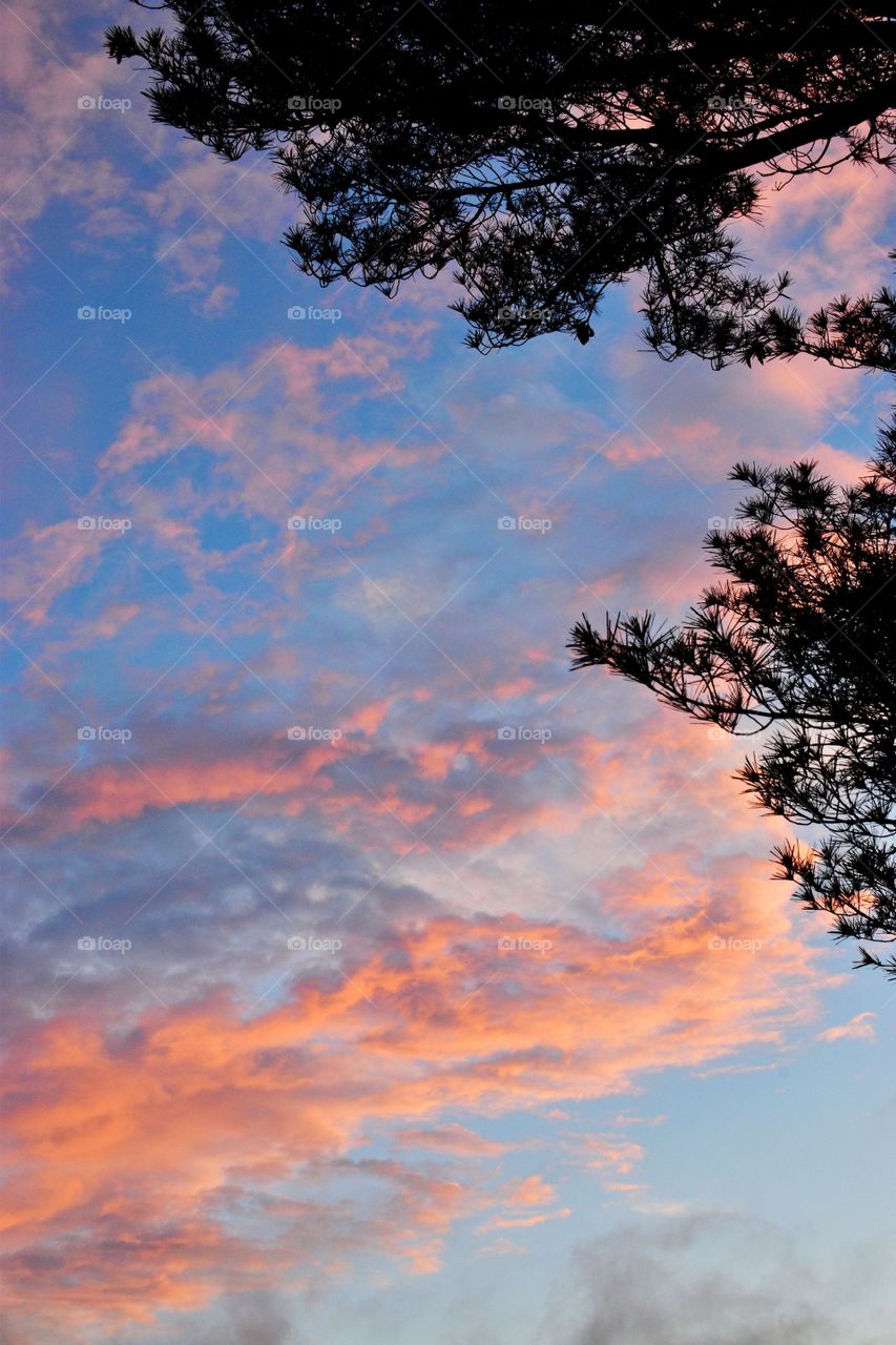 Sky at sunset in Indiana 
