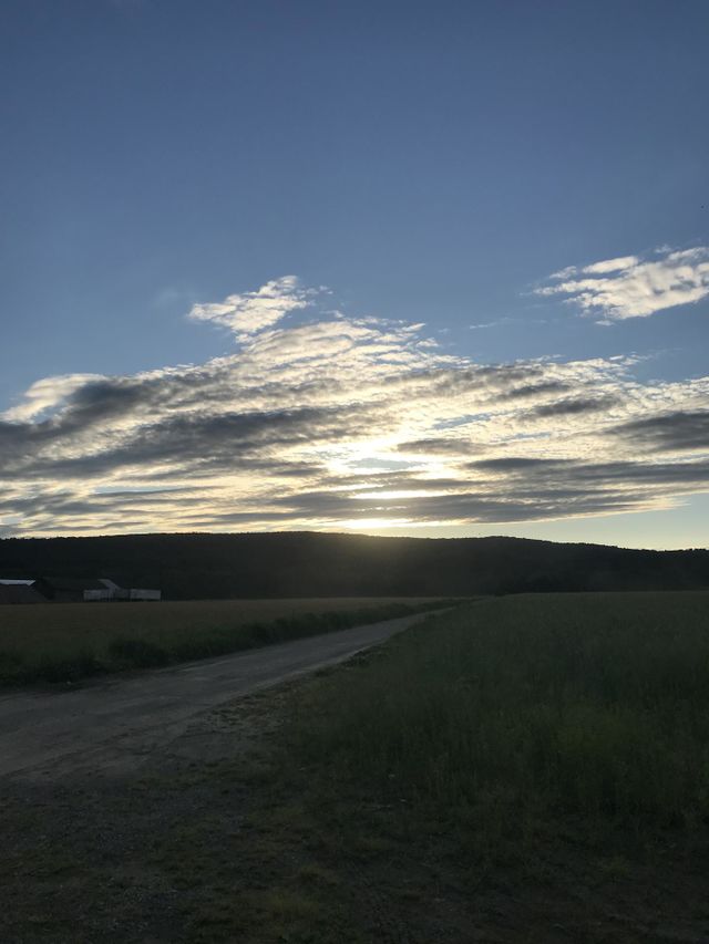 Sun setting