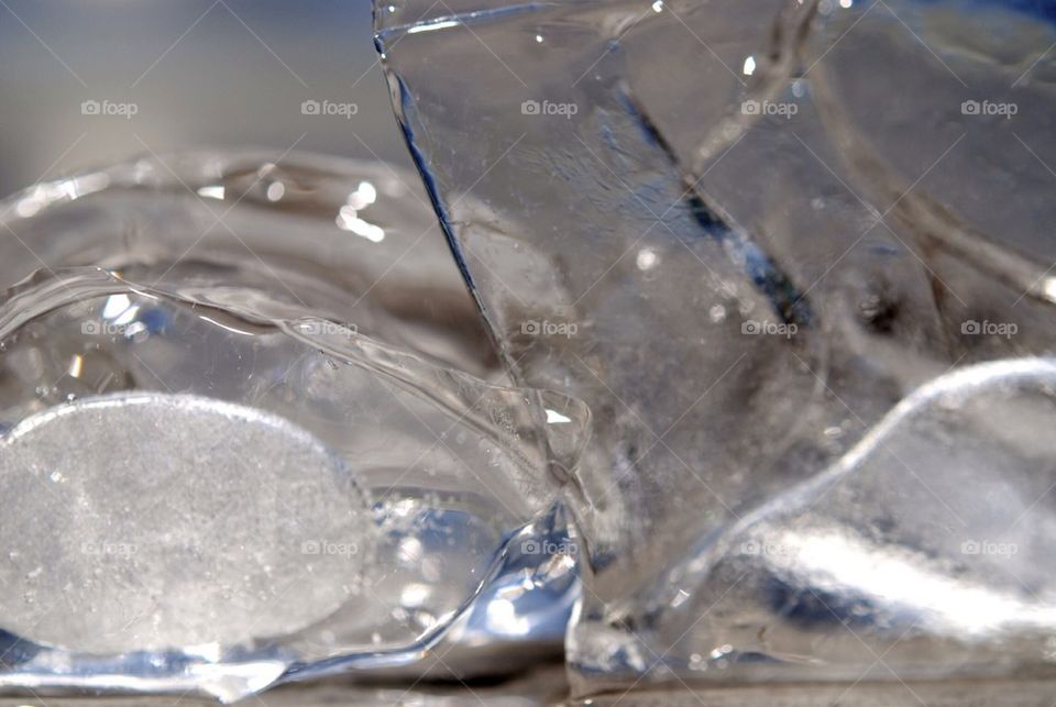 Pieces of ice.