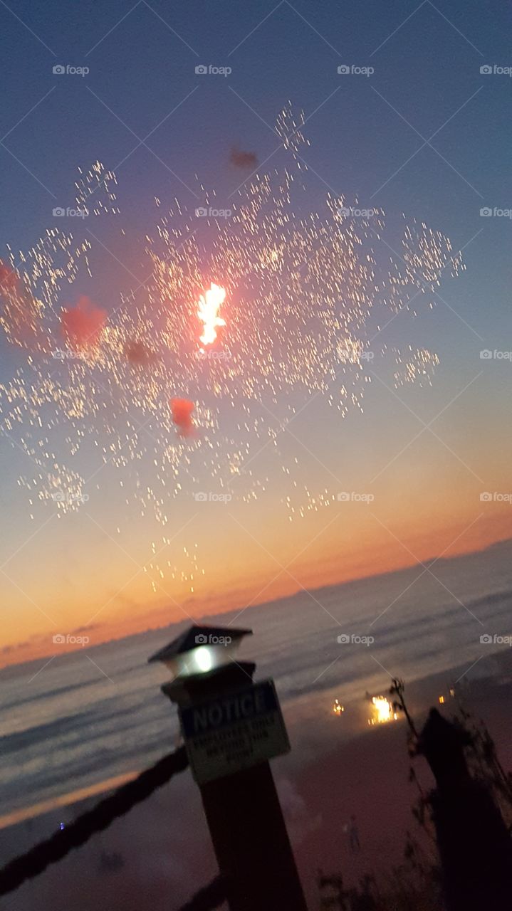 Fireworks At The Beach