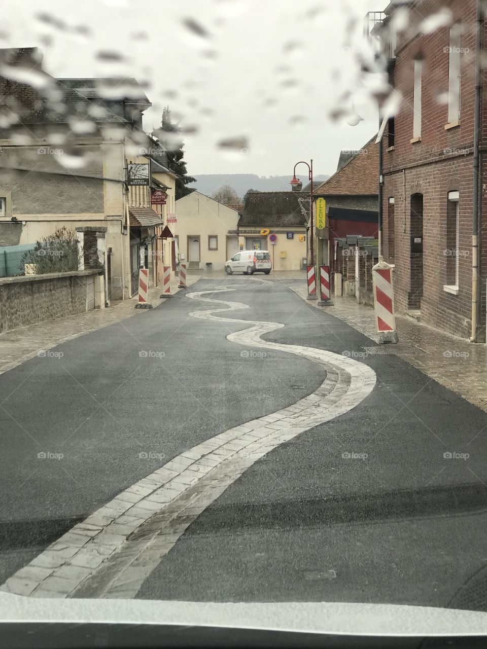On the road in Normandy, France 