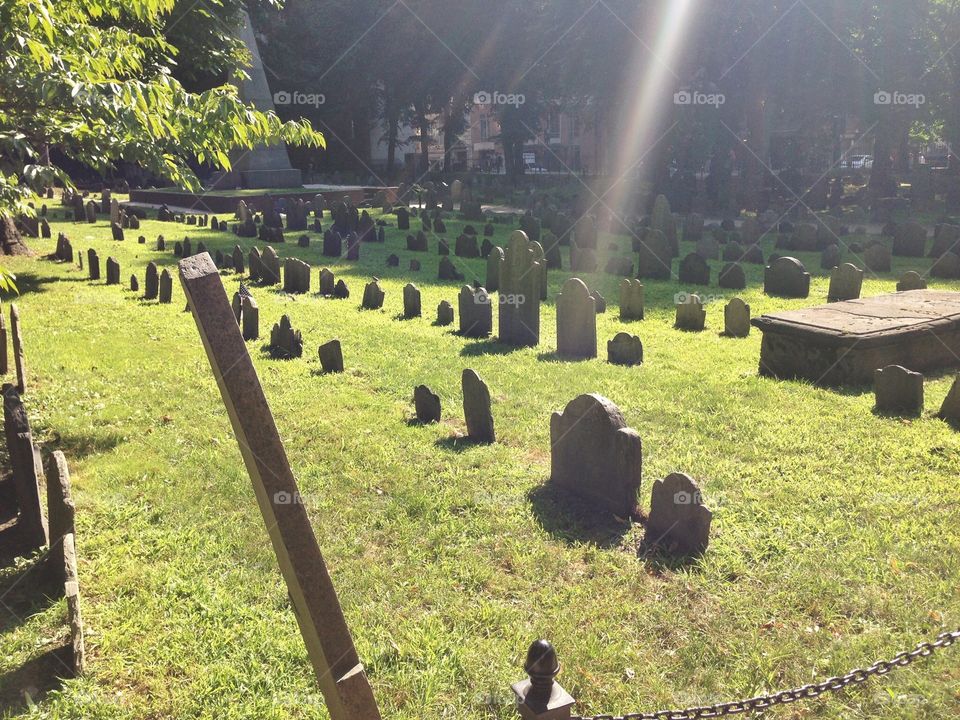 City cemetary of Boston. City cemetary of Boston