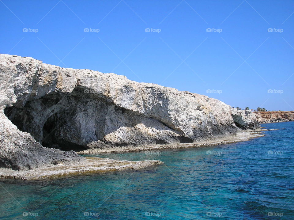 Caves on the coast of Cyprus
