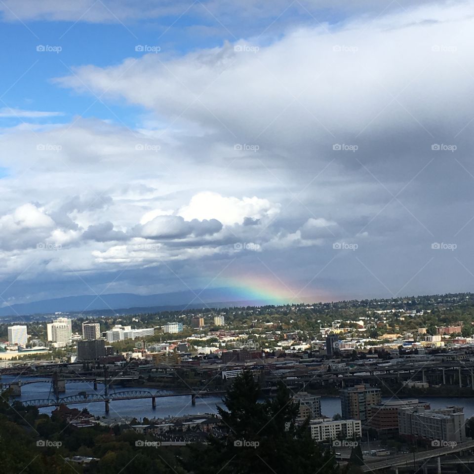 Rainbow over Portland 