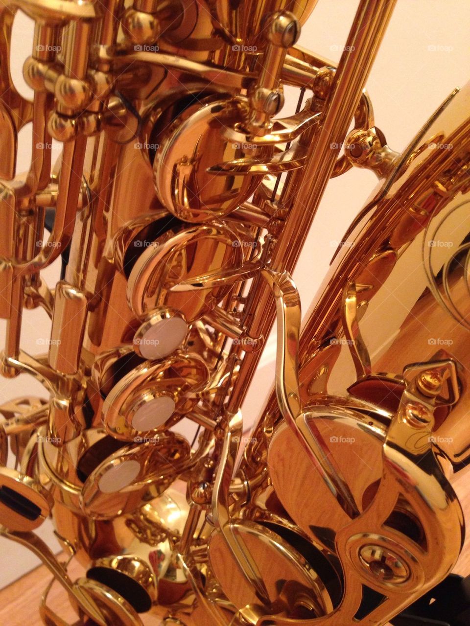 Saxophone close-up
