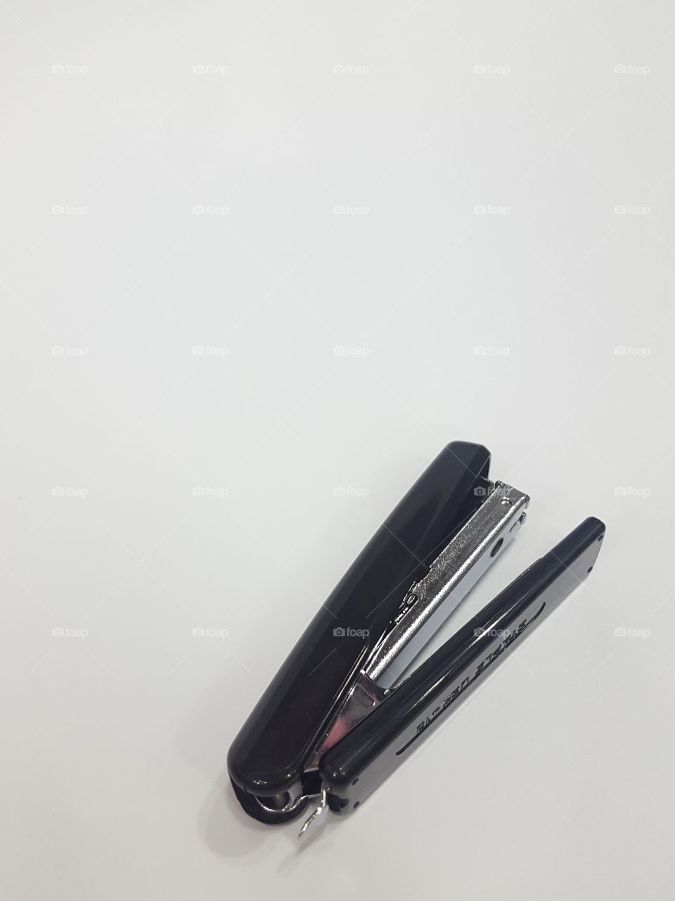 Black Plastic coated paper stapler for office stationery supplies