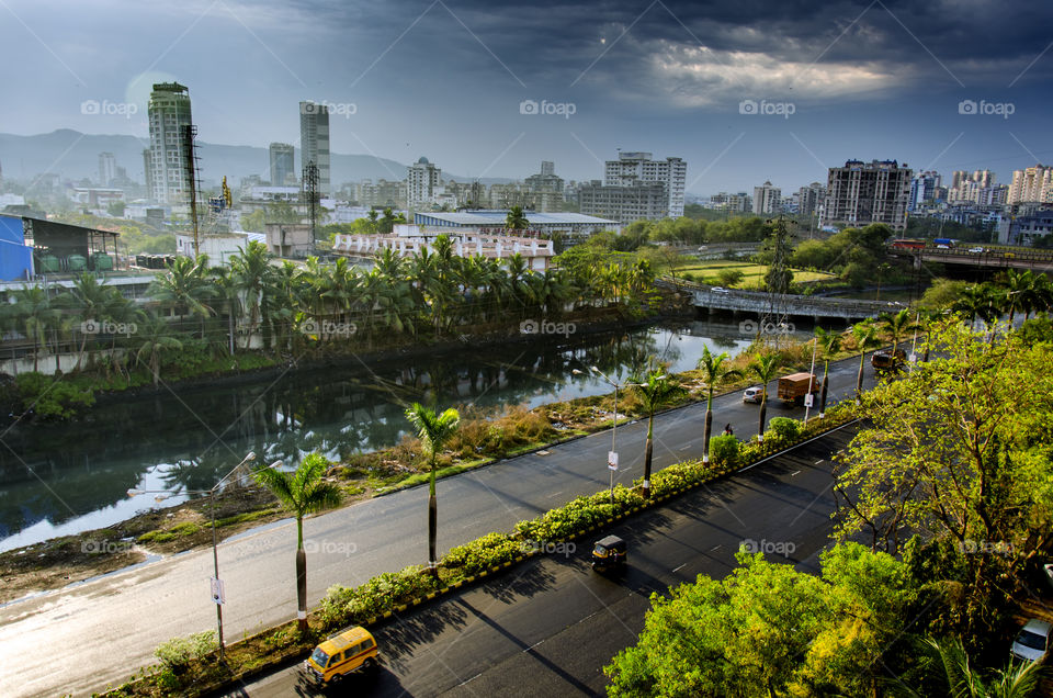 View of Navi Mumbai during morning.