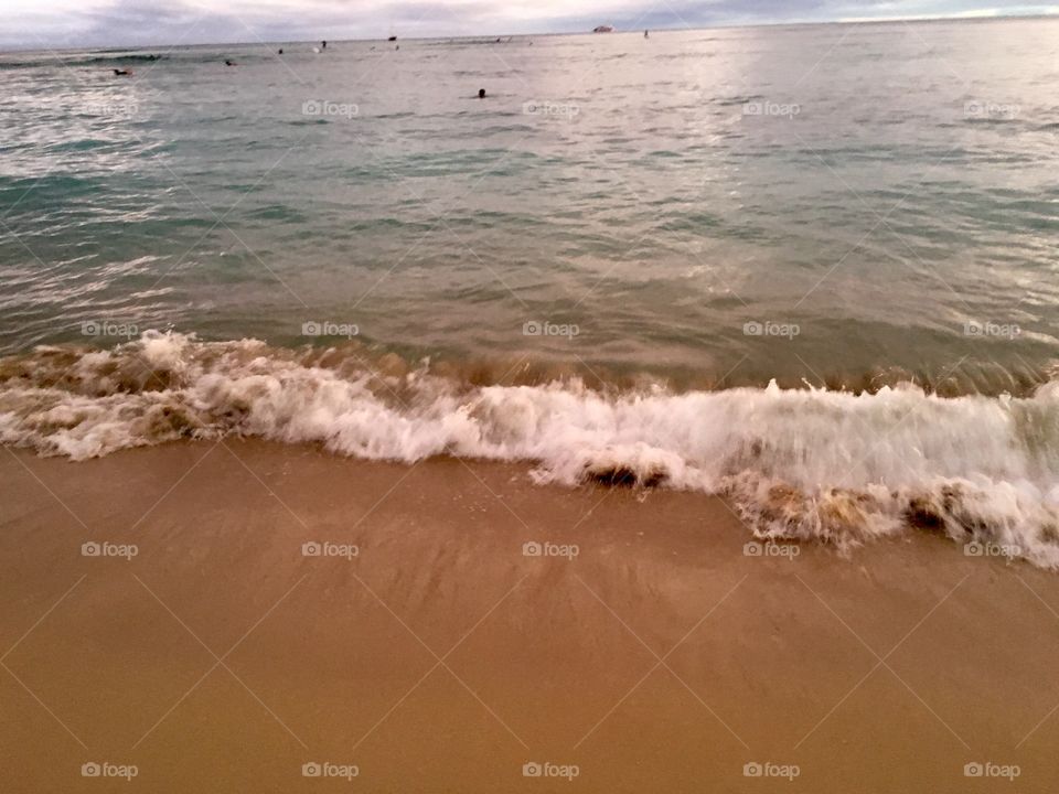 Aloha. Waikiki Beach waves