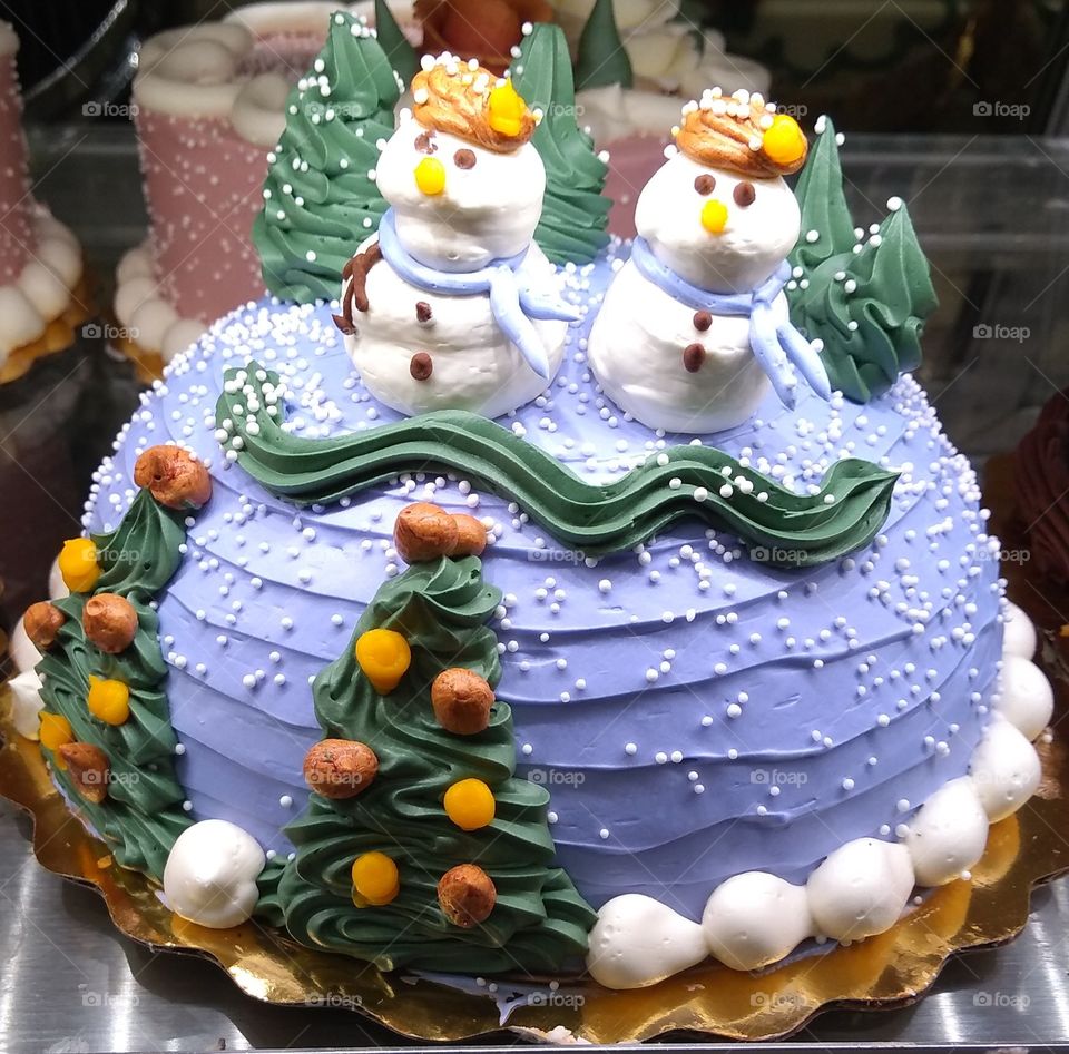 Snowman Holiday Cake