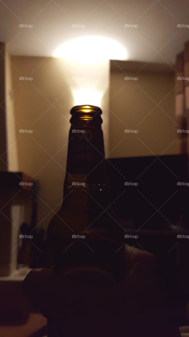 Cold beer in a lonely Friday night