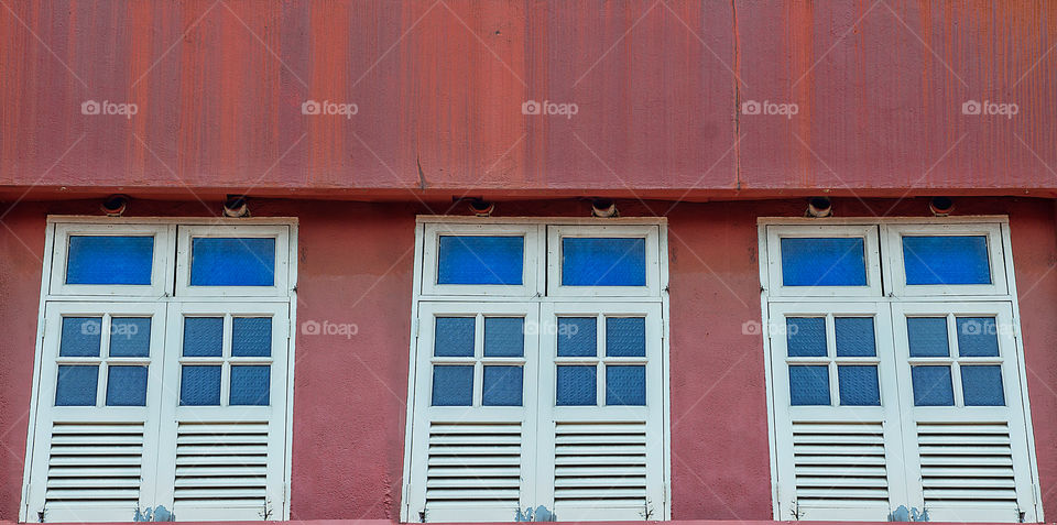 High angle view of windows