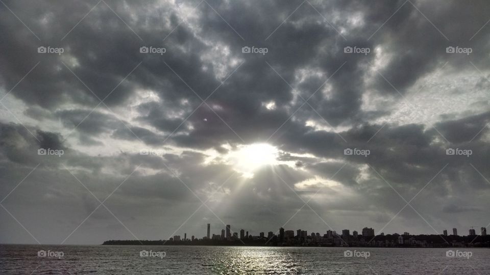 Dramatic sky at sunset