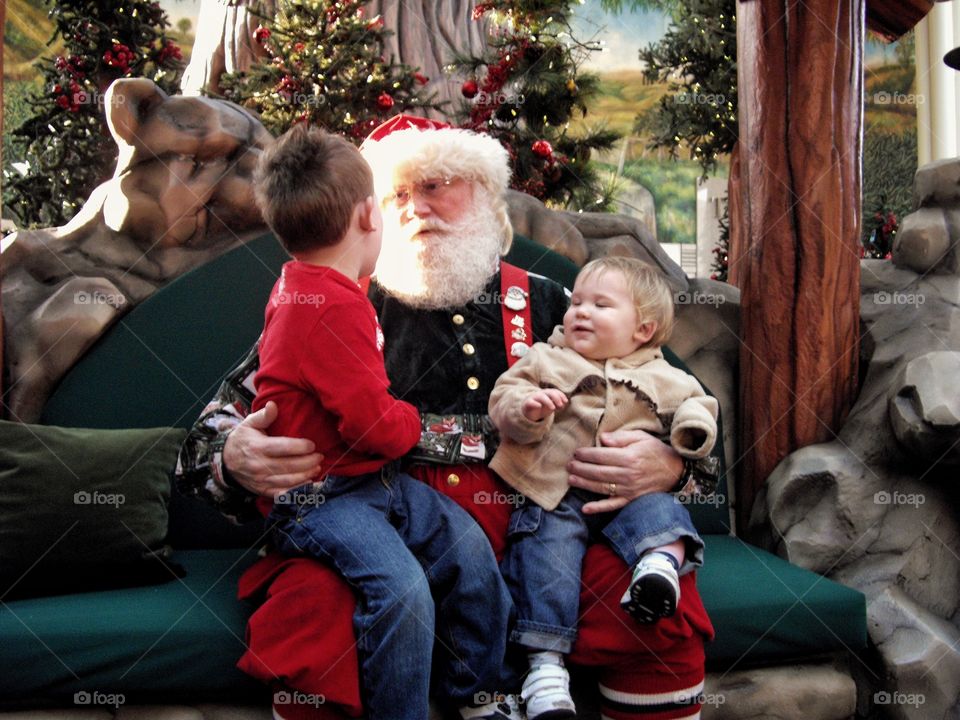 Kids Visiting Santa