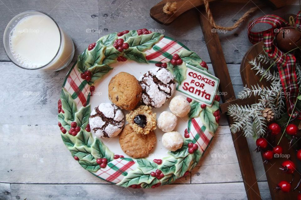 Milk is a perfect match with Christmas cookies