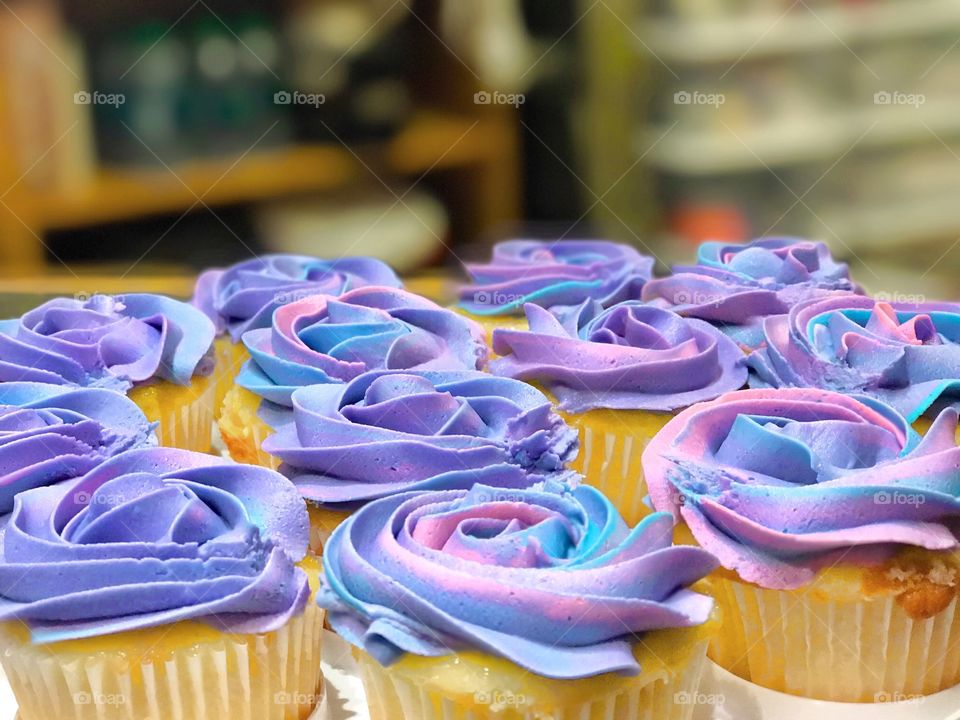 Purple Frosted Cupcakes 2