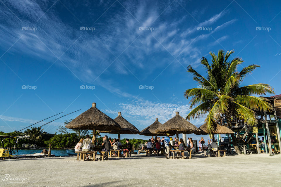 Enjoying a couple of cold brews on a lovely day at the beach.