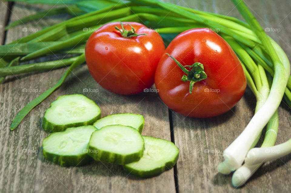 vegetables are on the table