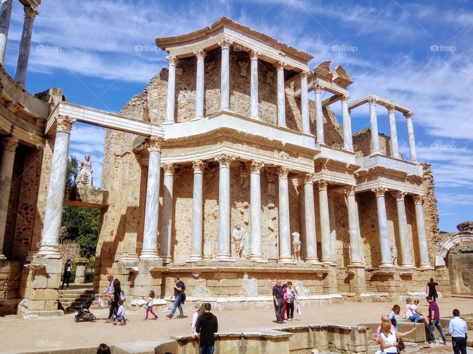 Roman theatre Merida Spain 
