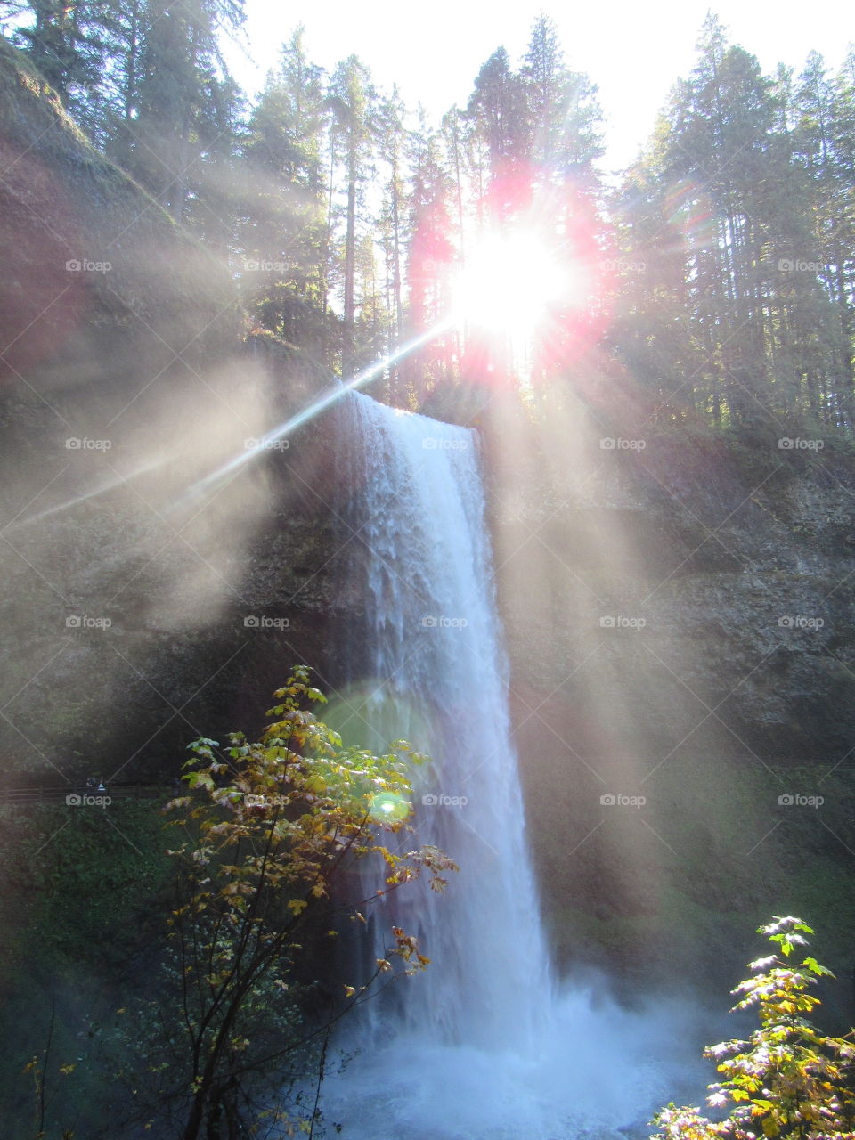 Sunny waterfall 