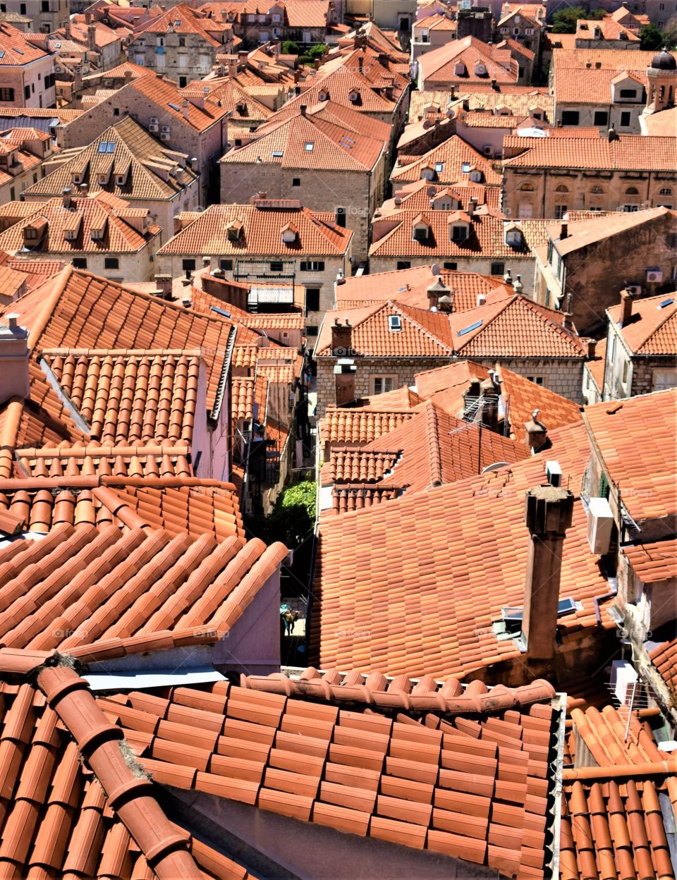 Red roof tops of Dubrovnik 