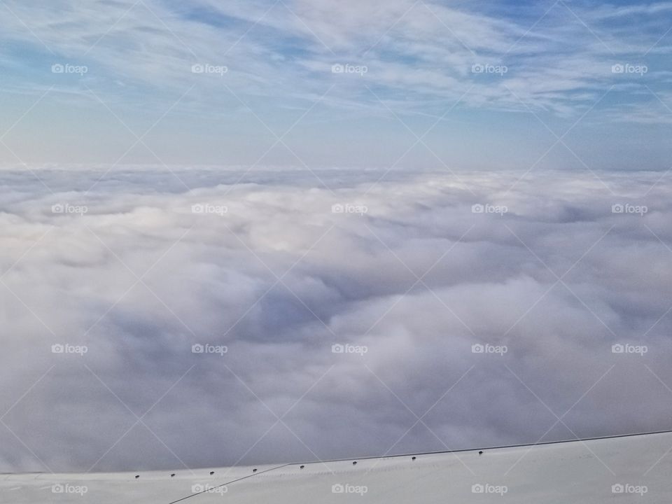 A blanket of cloud's as far as the eye can see