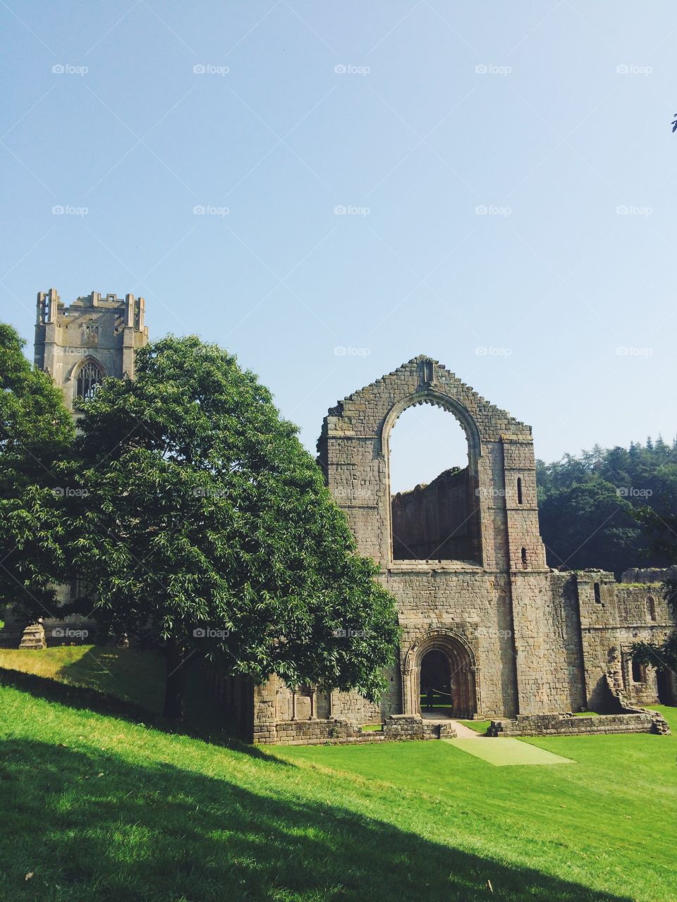 Ancient church in England in the summer 