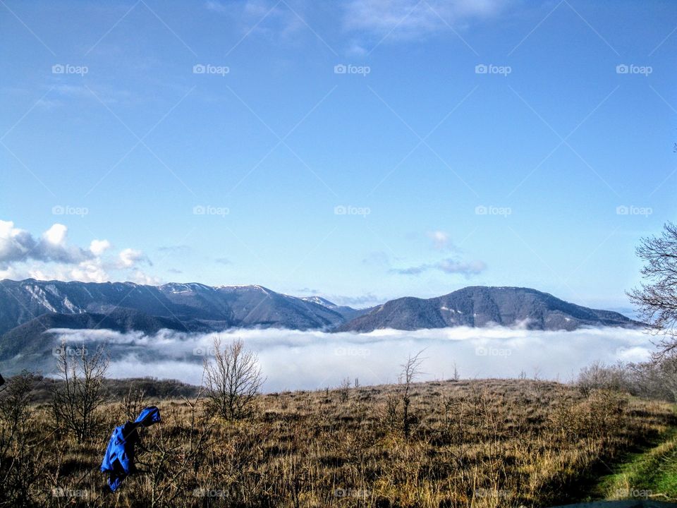 jacket forgotten in the mountains