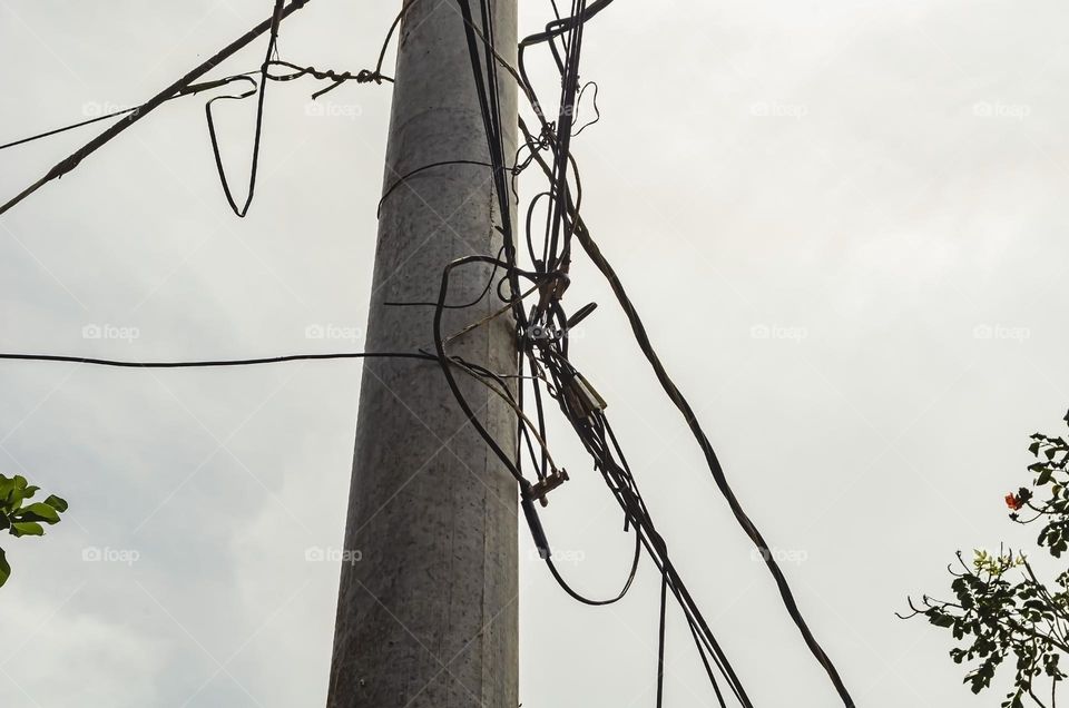 Cables On Utility Pole