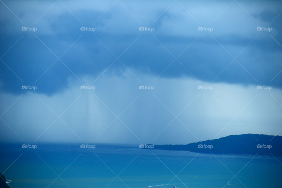 Raining somewhere under the sky