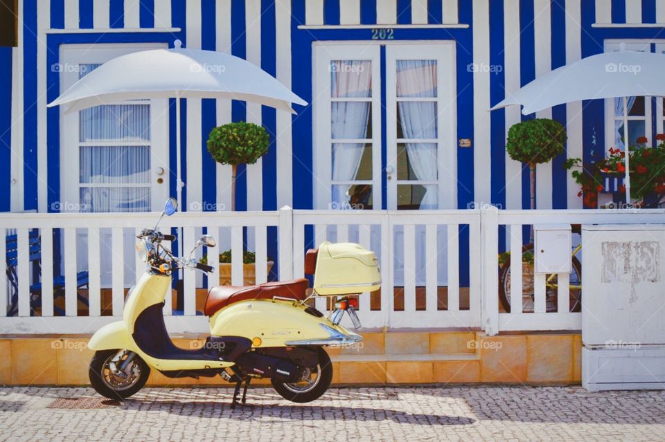 Bright coloured houses in Aveiro Portugal 🇵🇹 