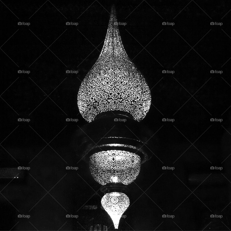 Black and white Moroccan chandelier 