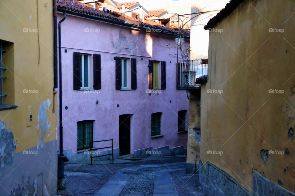 window, colored, facade, wall, outdoor, Rivoli, Italia , street,