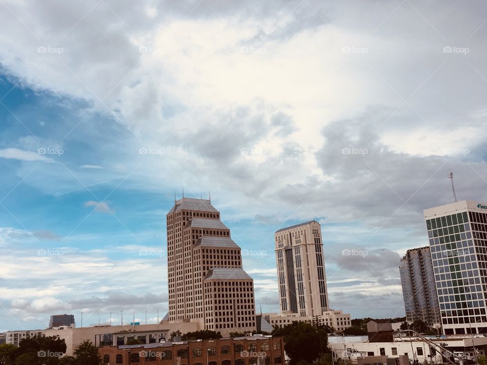 Beautiful buildings in color in Florida 