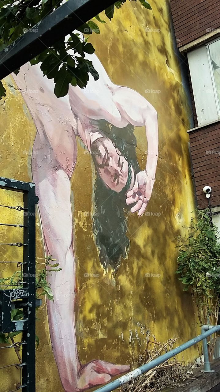 Head Shot of Man upside down