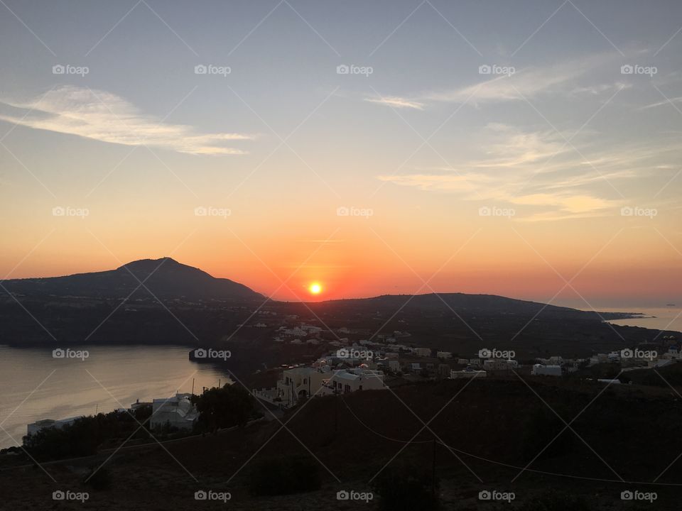 Sunrise in Santorini Greece 