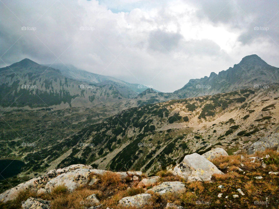 Mountain range in Pirin mountain, Bulgaria