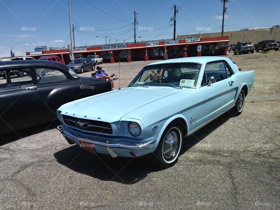 baby blue mustang vintage classic car muscle auto awesome refurbished old skoll school