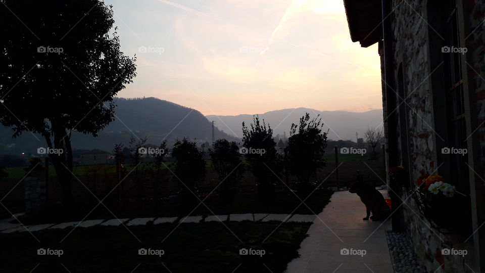 sunset from my garden