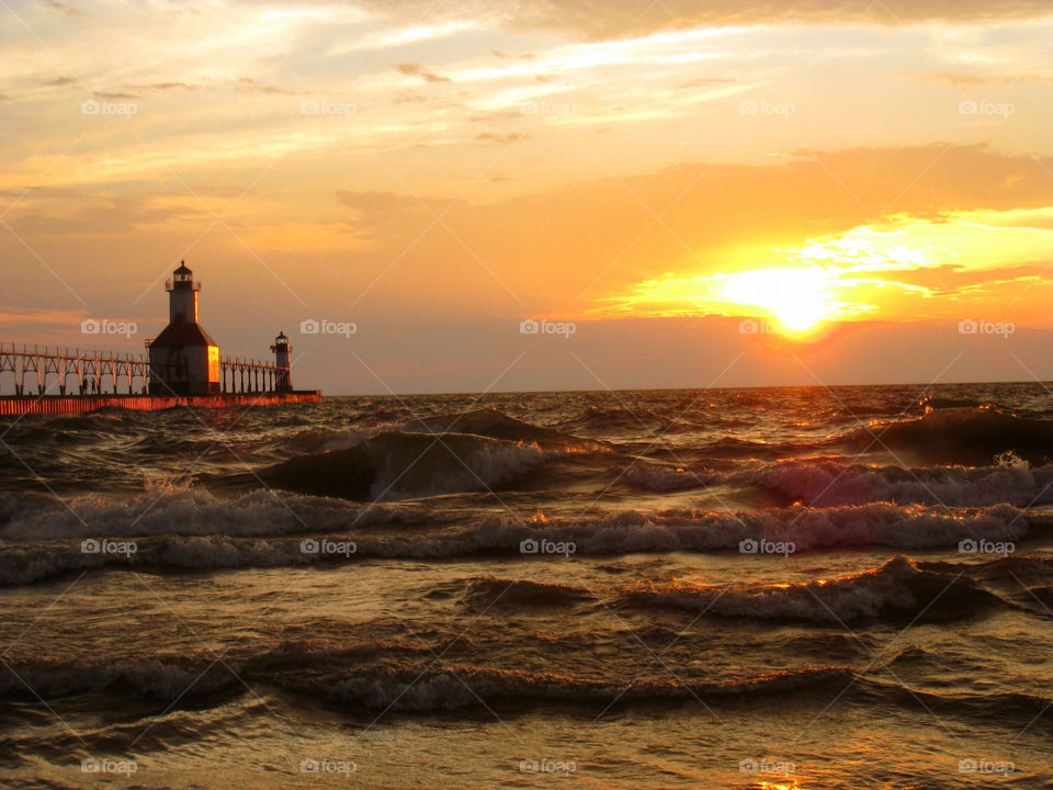 sky sunset orange clouds by mengzishiliu