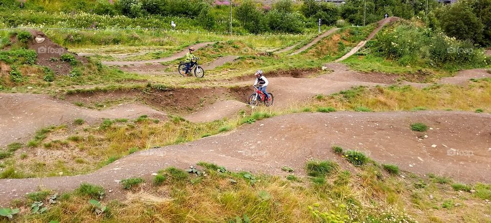 On the dirt bike track