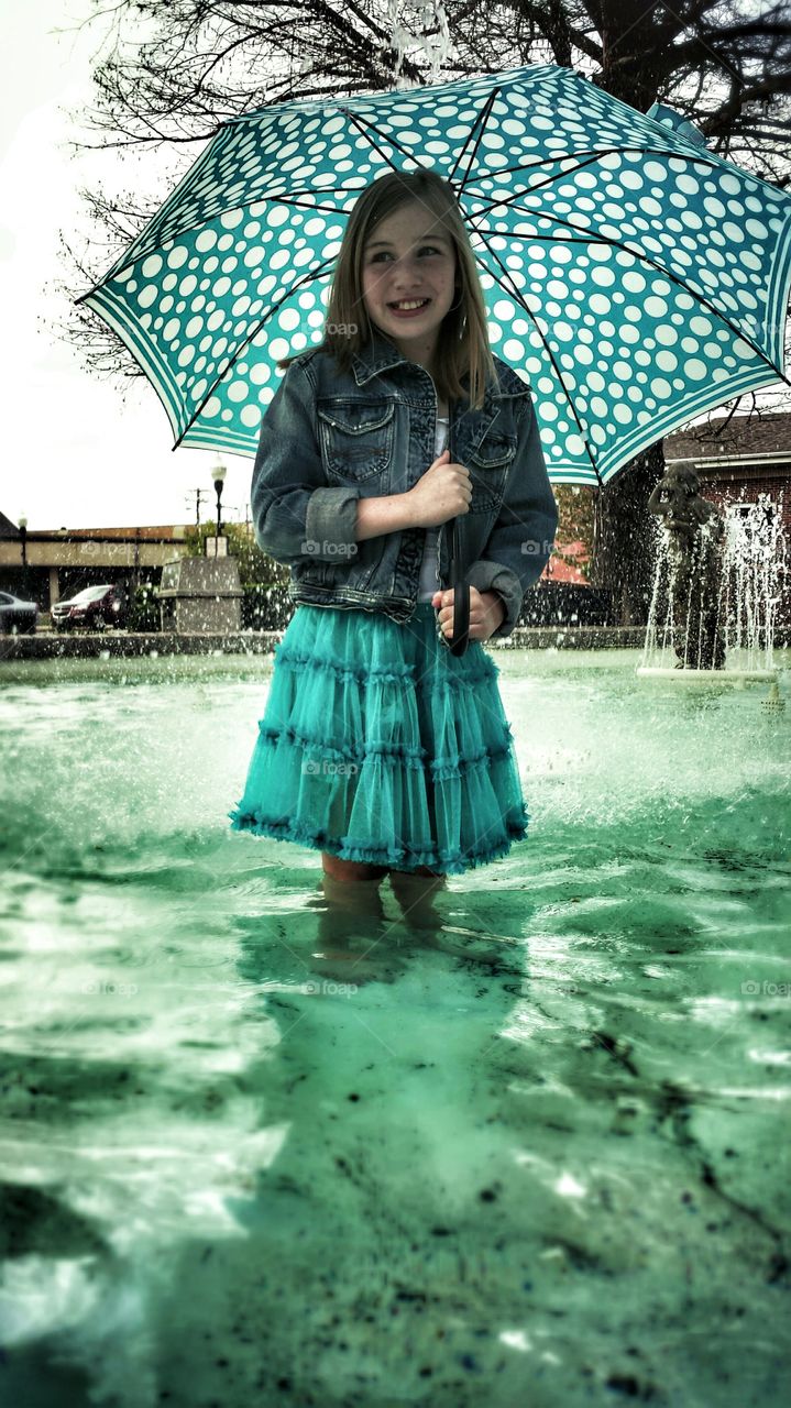 Pensive in the Fountain