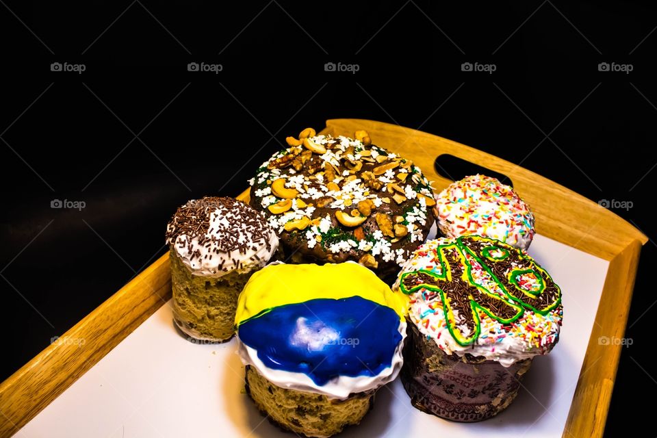 Ukrainian Easter  Traditional Decorated Sweet Bread 
