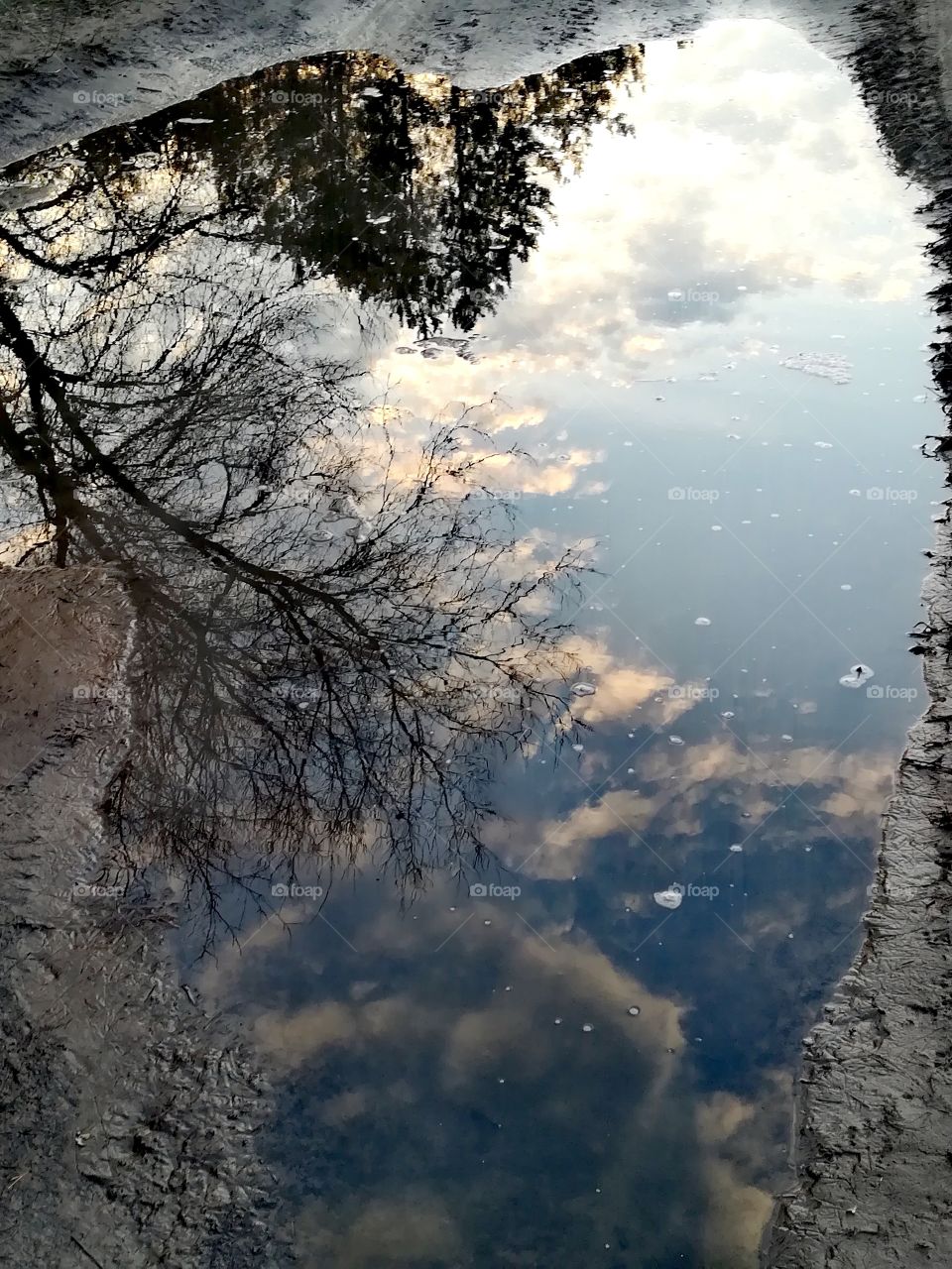 Sky in water