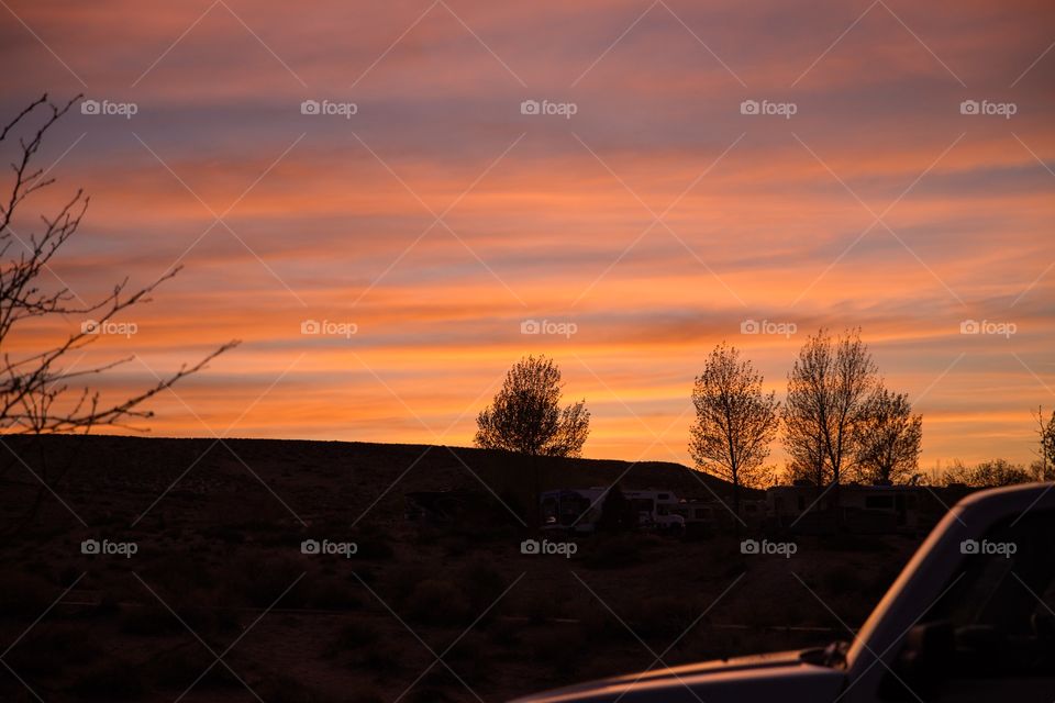 Sunset car