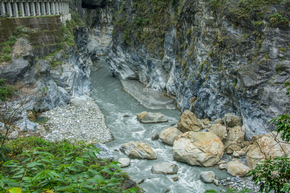 Taroko Canyon scenery. Taroko Gorge, Taroko National Park, Taiwan.